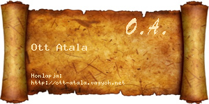 Ott Atala névjegykártya